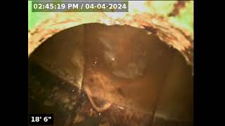 209 Commodore Drive sewer lateral video