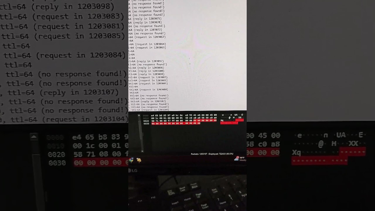 ICMP flood attack simulation 