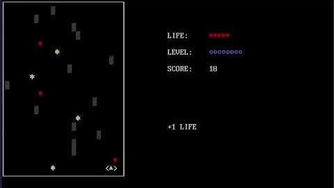 Spacecar: a videogame developed in assembly language, running on dosbox