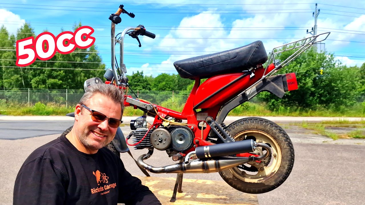 MOPEDTRIMNING! PORTAR CYLINDER & BYGGER AVGASSYSTEM - Jawa Stella