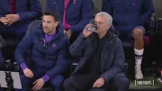 Mourinho's reaction to Lloris saving penalty and then that Sterling could be given a second yellow!