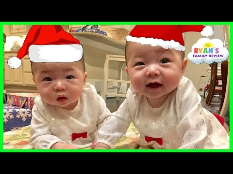 Christmas Morning 2016 Opening Presents Surprise Family Fun Baby 1st Christmas Ryan's Family Review