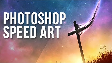 Photoshop Speed Art - Cross and nebula