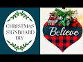Easy Signboard for Christmas | Christmas Signboard DIY | Dollar Store Christmas DIY