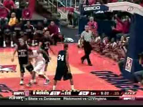 Fnl4.com Syracuse vs Robert Morris Wesley Johnson with The Jam