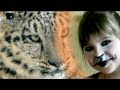 Детский макияж Снежный Барс Аквагрим Руками ребенка.Aqua make-up Snow leopard