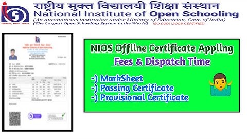 Nios Offline Certificate Applying Charge? 🔥 | Task Is Helping (NIOS)
