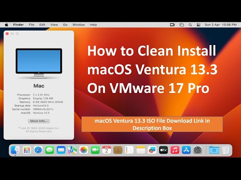 How to Clean Install macOS Ventura 13.3 in VMware 17 Pro !! macOS 13.3 ISO Link in Description Box