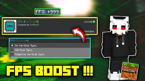🔮The Best (FPS BOOST) 🚀🔥 Mod For MCPE 1.21+ (NO LAG + Smooth Gameplay) | CPU+ 🗿🔮