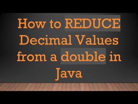How to REDUCE Decimal Values from a double in Java