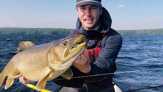 Catching my personal best Lake Trout from a canoe