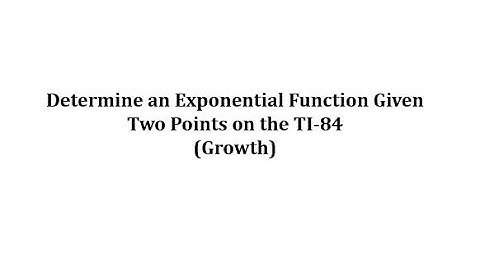 Find the exponential function given two points calculator