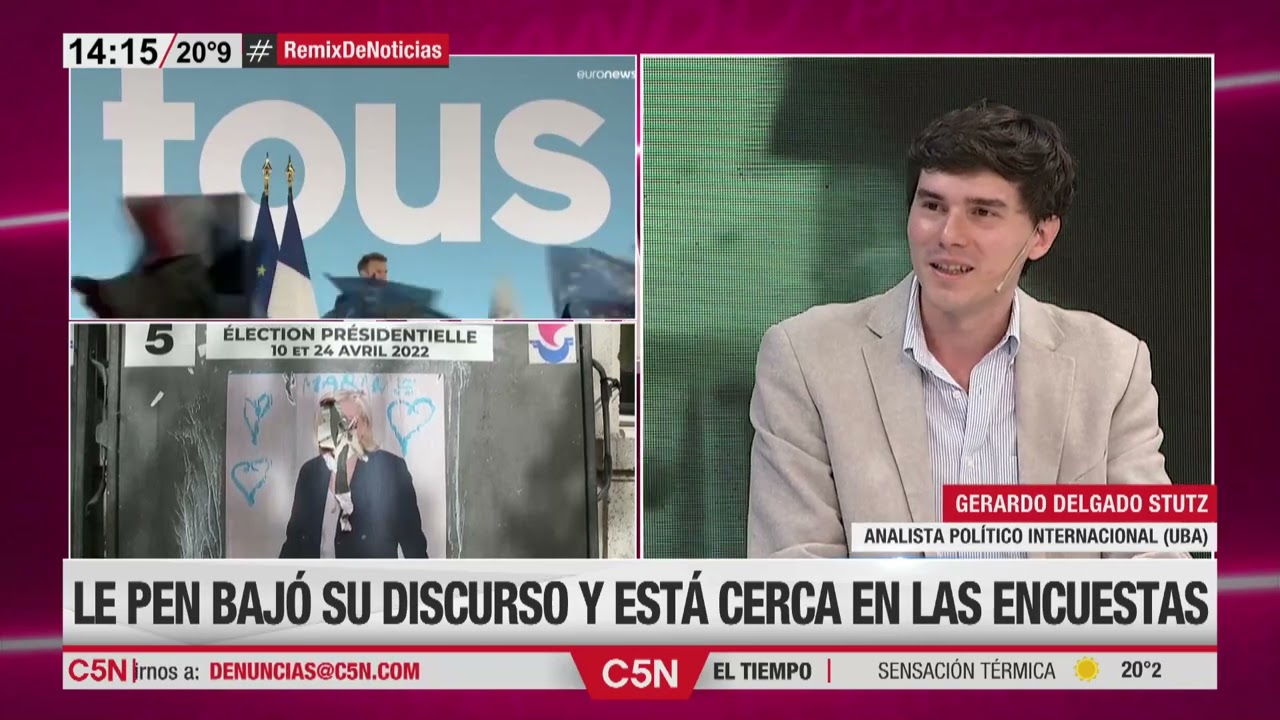 Segunda Vuelta en Francia: Participación en Remix de Noticias por C5N.