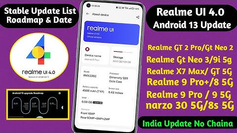 Finally! Realme UI 4.0 + Android 13 Stable Update Rollout//Realme UI 4.0 Stable Update Rollout