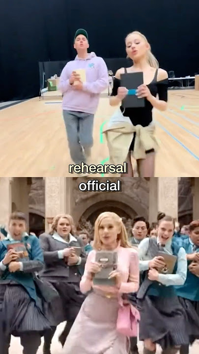 Ariana Grande rehearsal for What Is This Feeling for Wicked movie