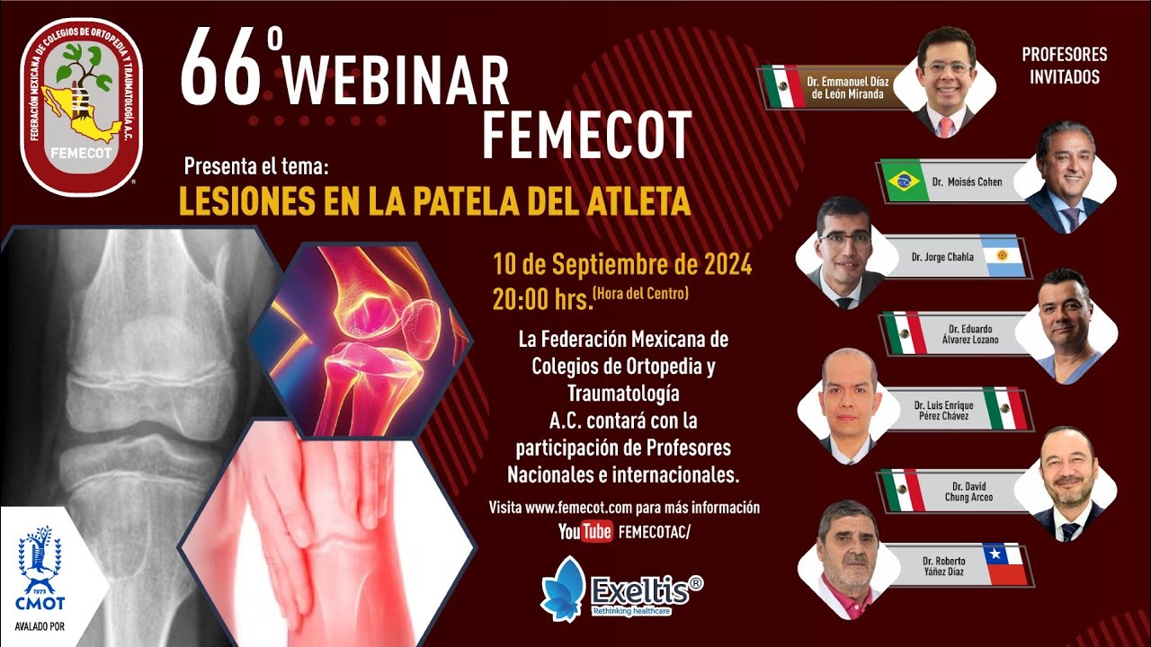 66o Webinar FEMECOT: Lesiones en la Patela del Atleta - YouTube