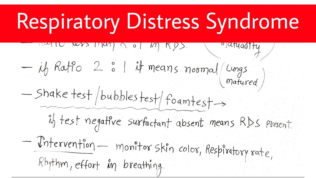 respiratory distress syndrome