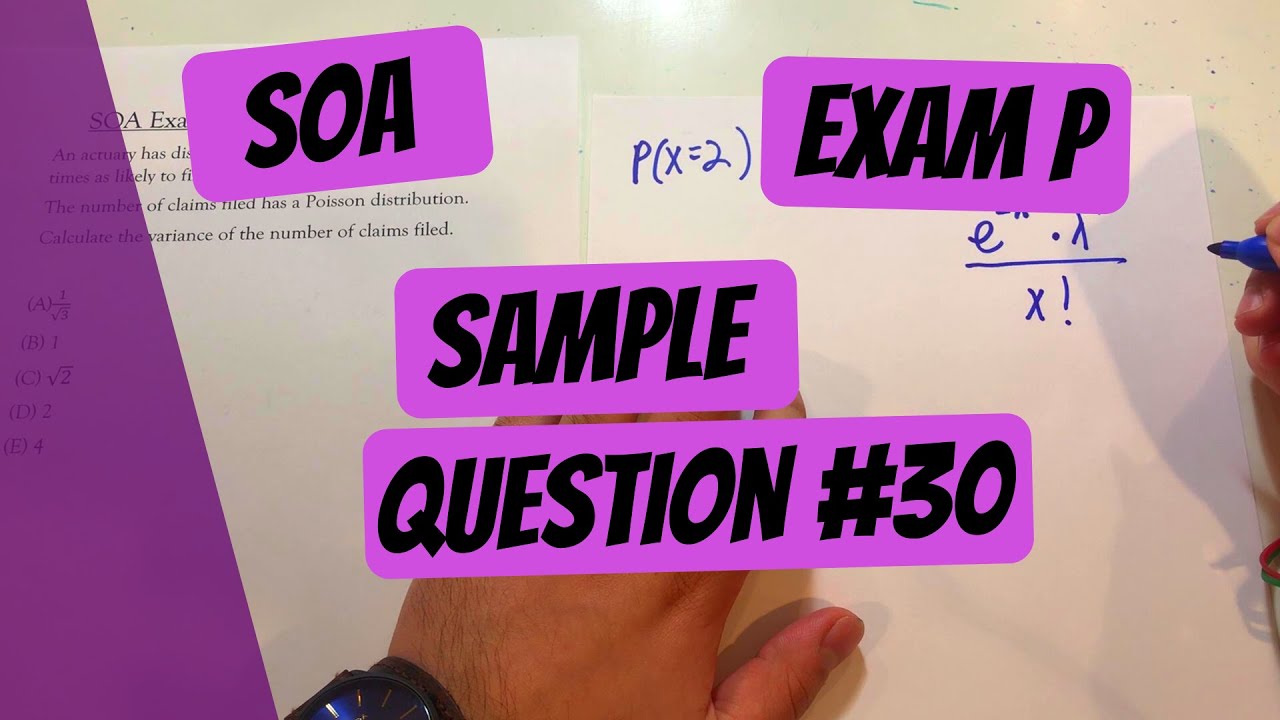 Exam P 30 SOA Sample Questions YouTube