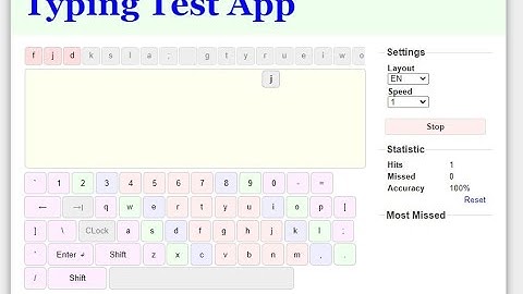 Typing Test App using JavaScript