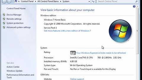 Windows 7 Find your Computers Name