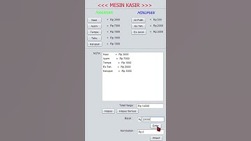 (Demo Tugas PBO) Program Mesin Kasir Rumah Makan