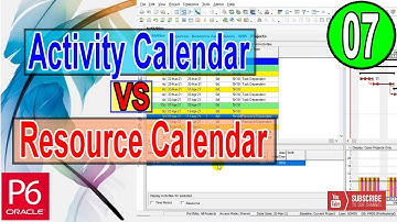 Primavera P6 Difference Between Activity Calendar and Resource Calendar | Change Calendar | Tips