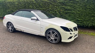 Repairing A Crash Damaged Mercedes E350 Sport Convertible