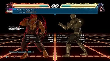 Akuma movelist with frame data