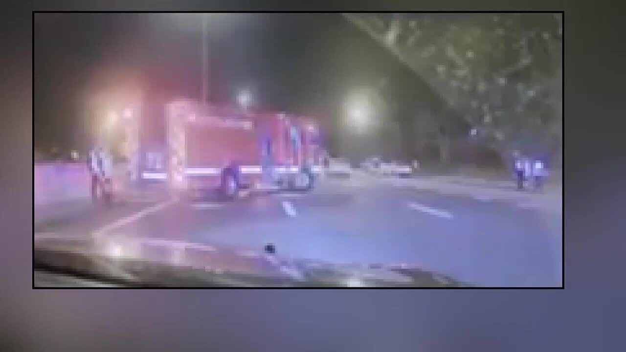 Westlake fire truck struck by a suspected drunk driver while at scene ...