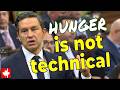NOT Technical Hunger Poilievre SHUTS DOWN Liberal Recession Excuses 