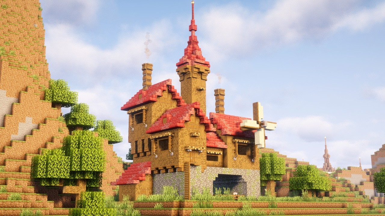 【Minecraft】26.2アプデ！辰砂ブロックで作るおしゃれな家の作り方(サバイバル解説)【マインクラフト】【マイクラ建築】How to Build a Cinnabar Block House