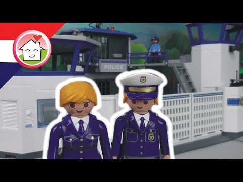 Playmobil politie video Nederlands  Ontsnapping uit de gevangenis - Familie Huizer