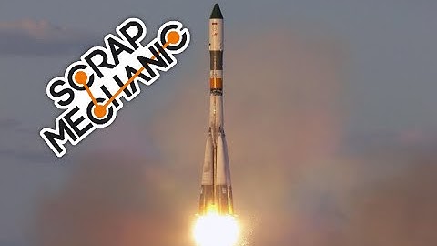 Flying on rockets in Scrap Mechanic!