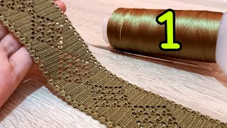 جديد💥نصف طوق بالكروشي الكوزة المشبكة بالصدفات جد سهل easy crochet/shell stitch✅