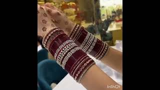 Lal jodha phne aana hath mehendi wale lana ♥️ #status_video new bride bangles design