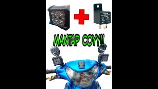 Cara memasang lampu tembak   strobo dengan relay by muhlis motovlog