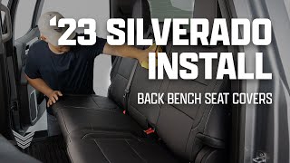 VERTEX OFFROAD® | 2023 Chevy Silverado | XFactor Synthetic Leather™  Back Bench Seat Cover Install