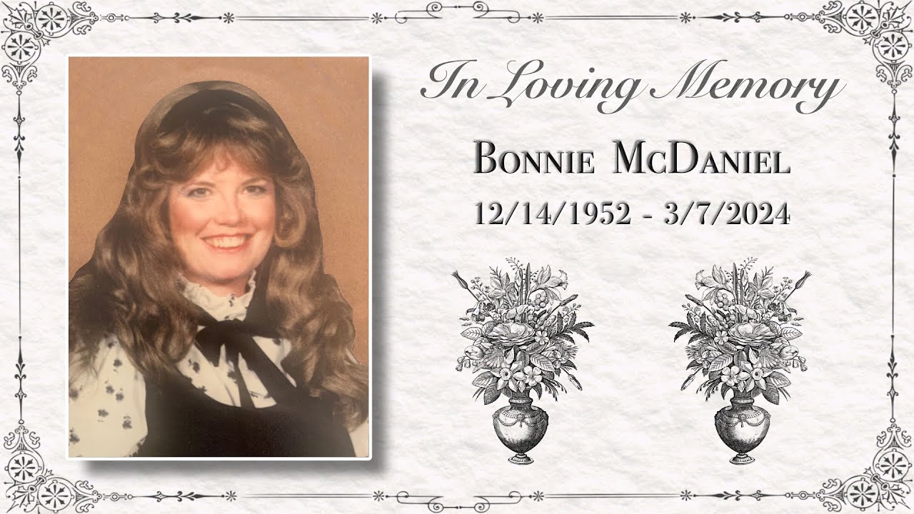 Bonnie McDaniel | Funeral Service - YouTube