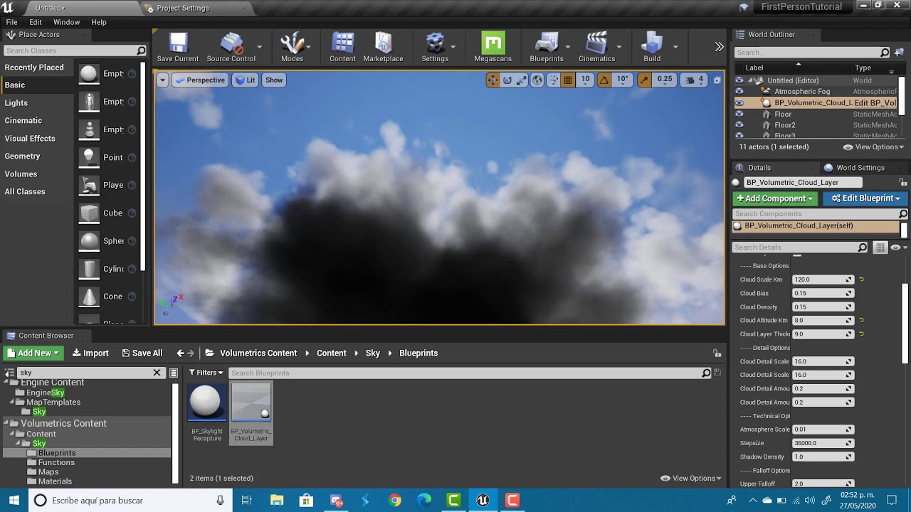 Unreal Engine 4 Nubes Volumétricas Tutorial - NuclearGecko74 - YouTube