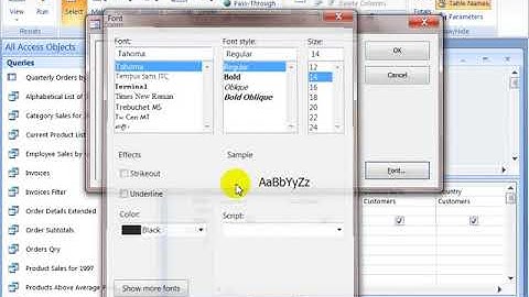 How to Use Parameter and Crosstab Queries in Ms Access 2007