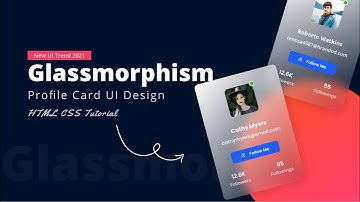 Real Glassmorphism Profile Card | CSS Glassmorphism Card UI Design | 2021