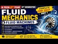 Fluid Mechanics & Fluid Machines One Shot 🔥 | BTech 2nd Year 3rd Semester | Unit 1 Complete
