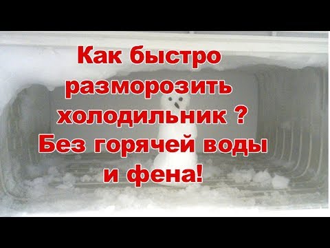Как быстро разморозить холодильник? Без горячей воды и фена