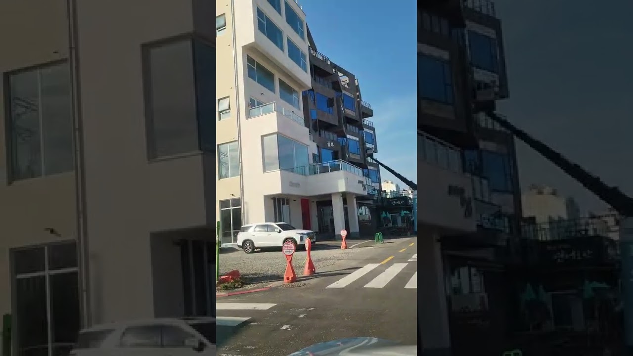 속초 등대해수욕장 앞 공사장
