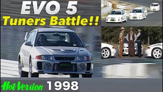 土屋圭市がノーマルエボ5でチューンド旧型エボと全開バトル!!【Hot-Version】1998