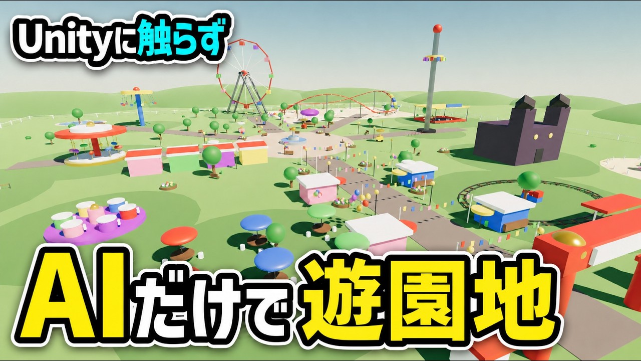 Unityに一切触らずAIだけで遊園地を作ってみた結果