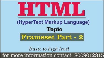 Basic HTML Practical || FRAMESET PART - 2 ||  Full Computer Tutorial for beginners in Hindi