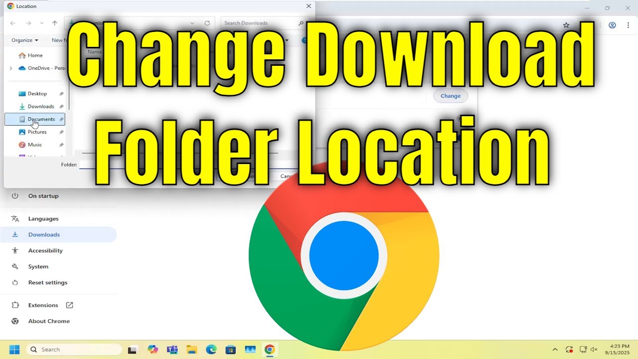 How To Change Download Folder Location on Google Chrome [Guide] - YouTube