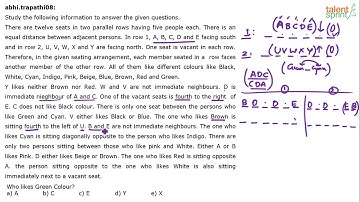 Linear Arrangements | Advanced Example - 12 | Reasoning Ability | TalentSprint Aptitude Prep
