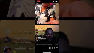 Moniece acting weird on #instagramlive so rich had to leave #lhhatl #lhhny